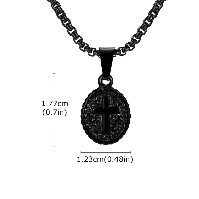  Colar Cruz em Aço Inoxidável VNOX - Delicado, Unissex, Hipoalergénico | Presente de Fé 7