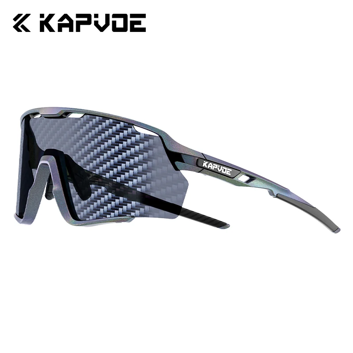 Óculos de Ciclismo Profissionais KAPVOE K76 - Lentes Nano, UV400, Armação TR-90 | Unissex 8