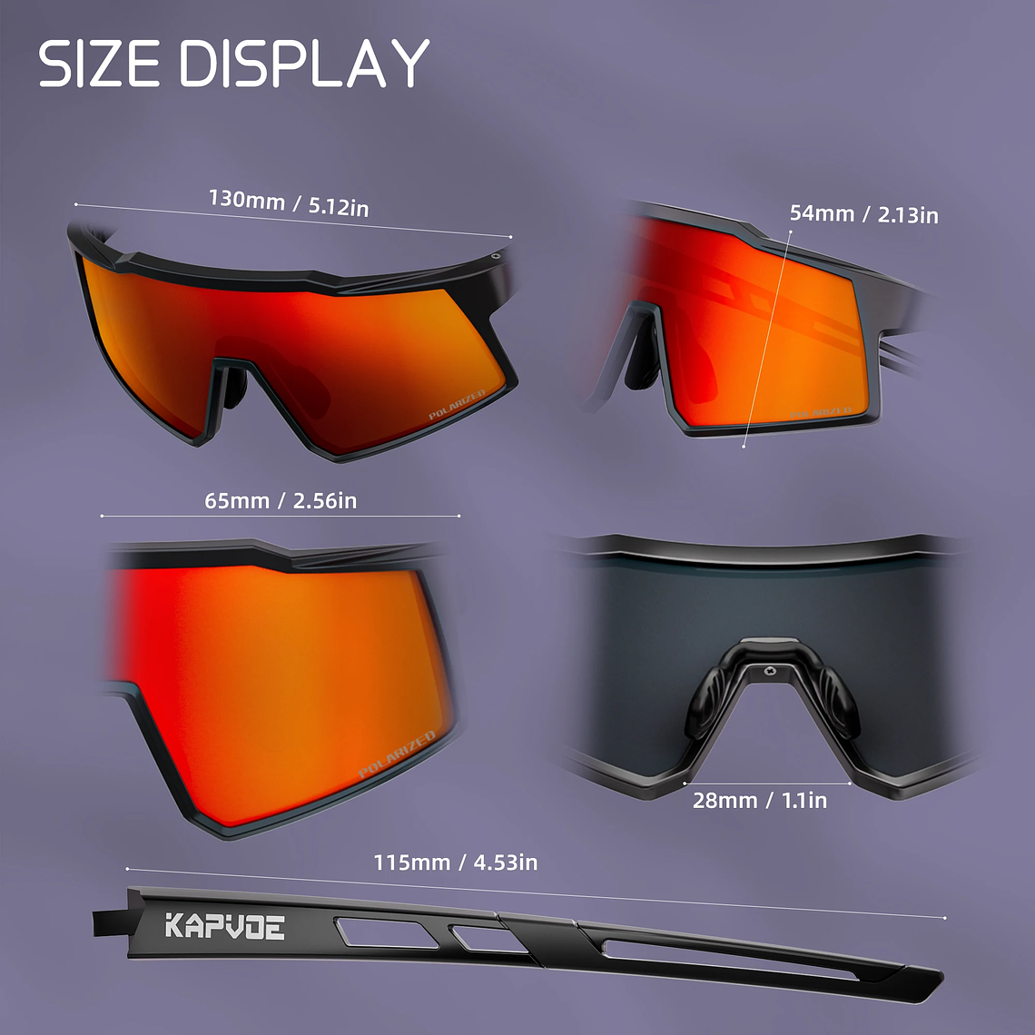 Óculos de Sol Infantis Desportivos KAPVOE - Fotocrómicos, UV400, Ajuste Seguro para Crianças 5