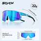 Óculos Esportivos Infantis SCVCN UV400 | Óculos de Proteção para Ciclismo, Corrida e Esportes Outdoor para Meninos e Meninas (6-14 Anos) - Thumbnail 6