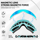Óculos de Esqui com Lentes Magnéticas KAPVOE | Máscara de Neve Anti-embaçante UV400 para Snowboard e Esqui - Adultos e Mulheres - Thumbnail 4