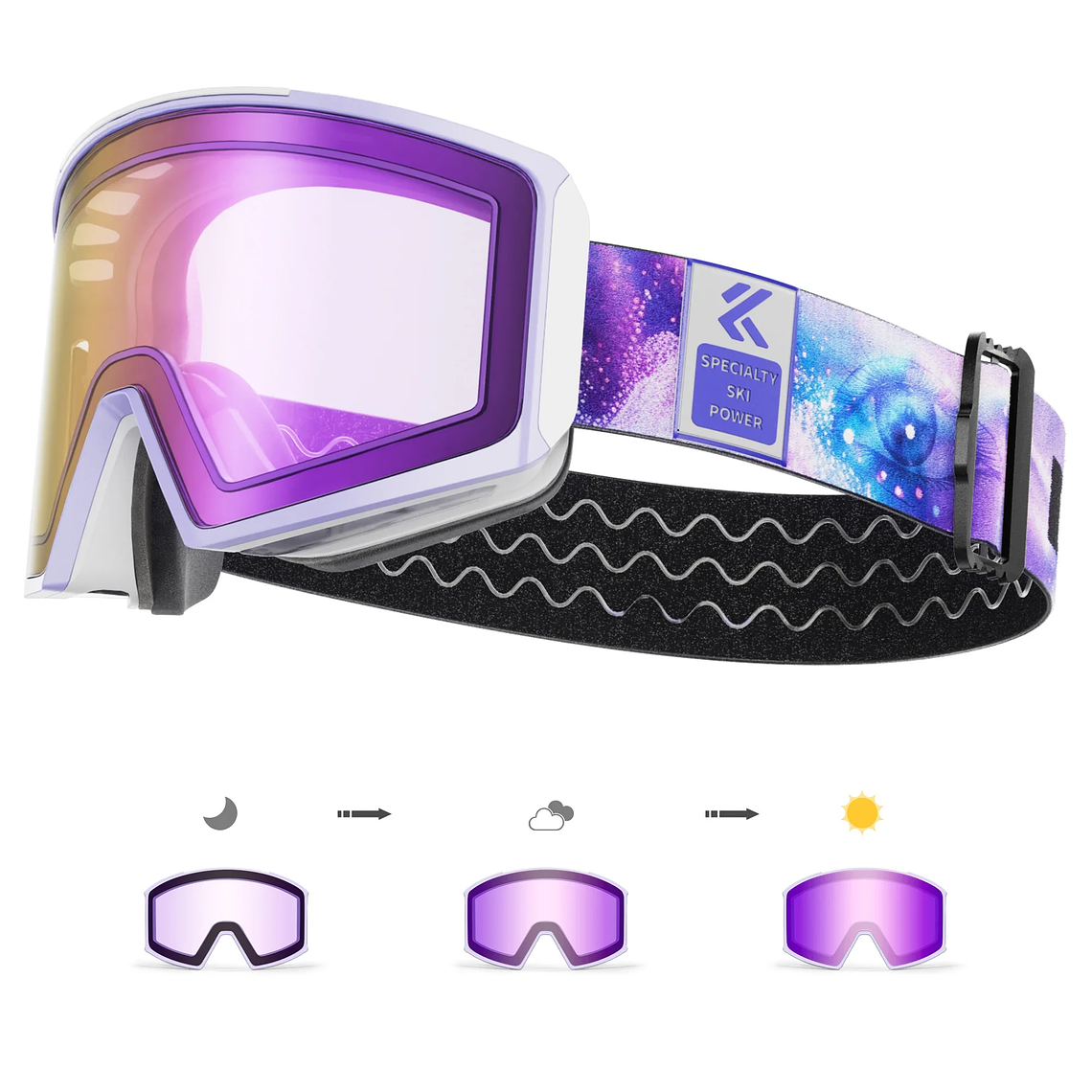 KAPVOE Photochromic Ski Goggles | Magnetic UV400 Lenses, Anti-Fog | For Men and Women 9