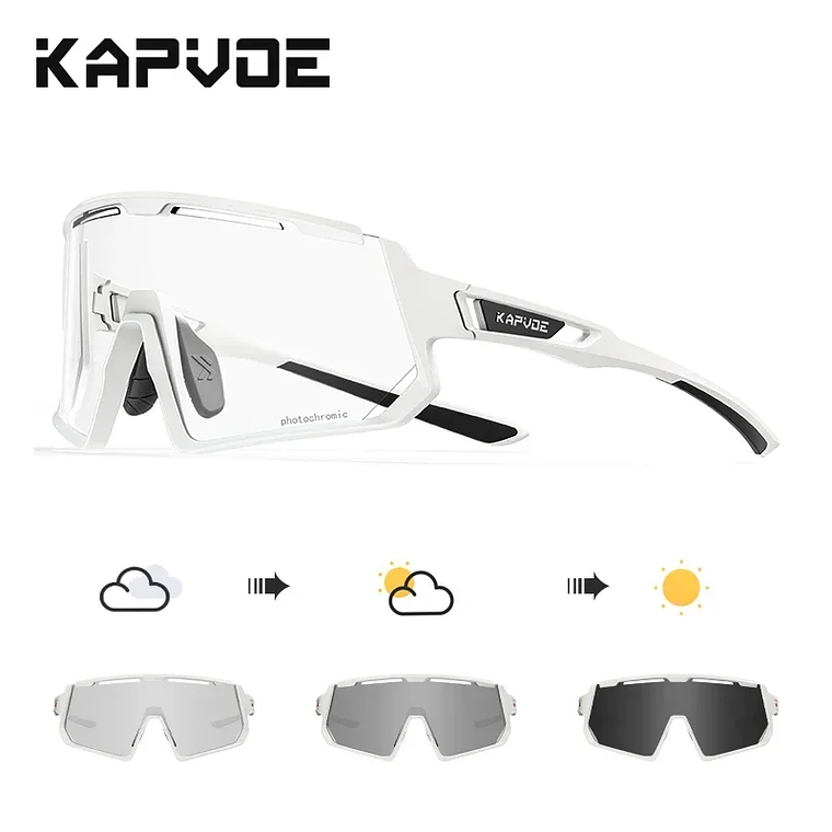 KAPVOE Photochromic Outdoor Cycling Sunglasses Bike Cycling Glasses Men Women MTB Road Bicycle Sports Running UV400 Goggles Sale 13