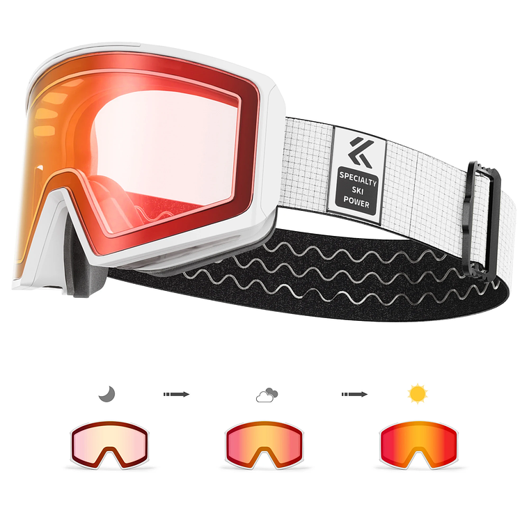 KAPVOE Photochromic Ski Goggles | Magnetic UV400 Lenses, Anti-Fog | For Men and Women 11