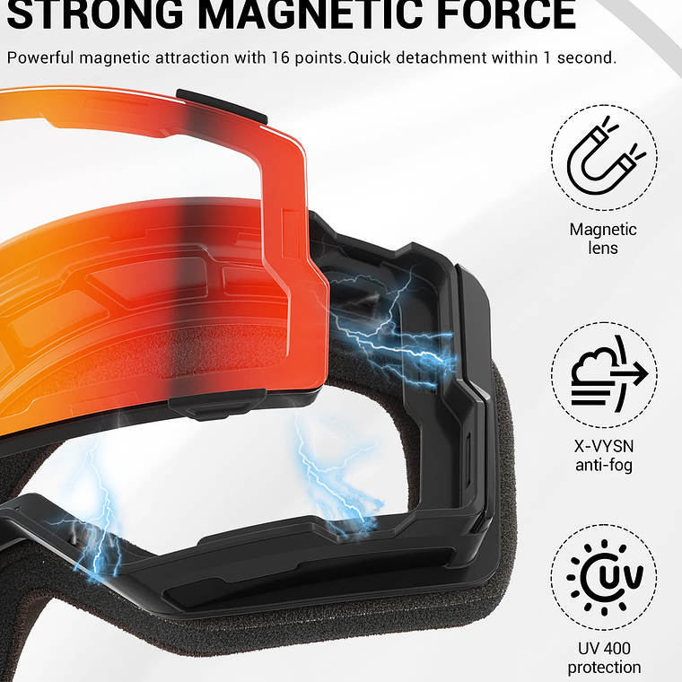 Photochromic Anti-Fog Ski Goggles 3