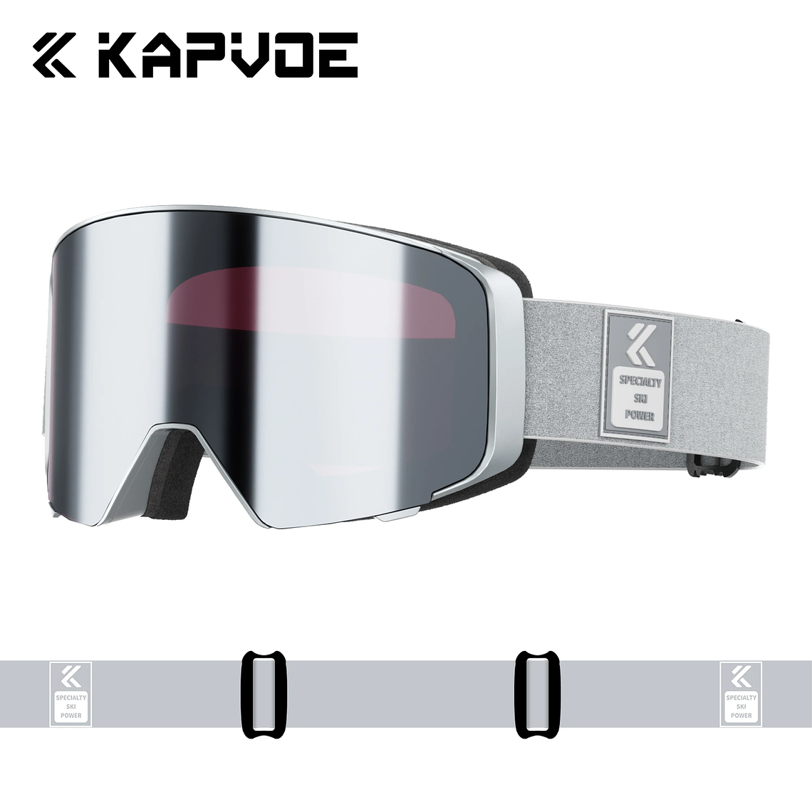 Óculos de Neve Fotocrômico Kapvoe UV400 | Máscara de Esqui e Snowboard Anti-embaçante com Lente Magnética para Homens e Mulheres 7