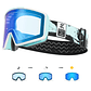 KAPVOE Photochromic Ski Goggles | Magnetic UV400 Lenses, Anti-Fog | For Men and Women - thumbnail 13