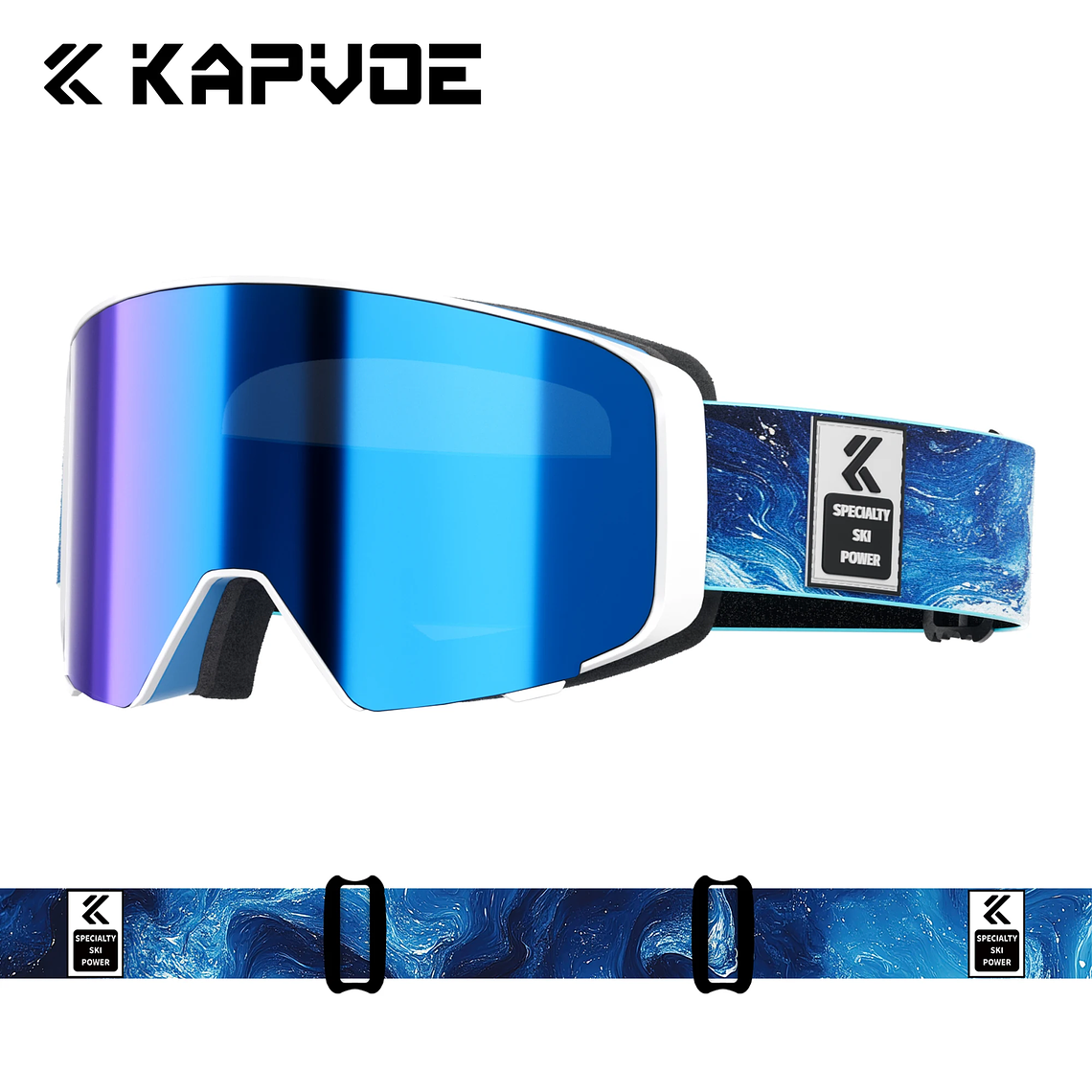 Óculos de Neve Fotocrômico Kapvoe UV400 | Máscara de Esqui e Snowboard Anti-embaçante com Lente Magnética para Homens e Mulheres 9
