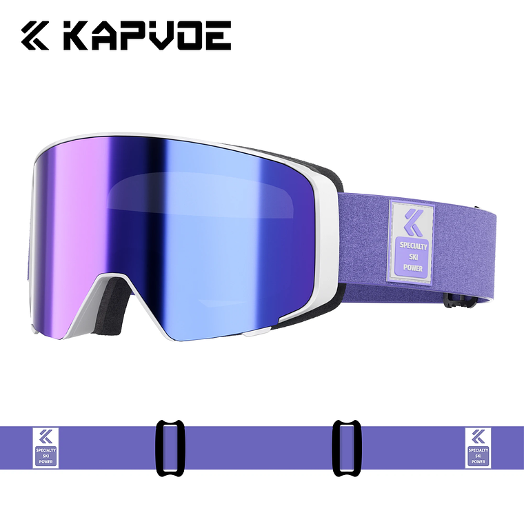 Óculos de Neve Fotocrômico Kapvoe UV400 | Máscara de Esqui e Snowboard Anti-embaçante com Lente Magnética para Homens e Mulheres 10