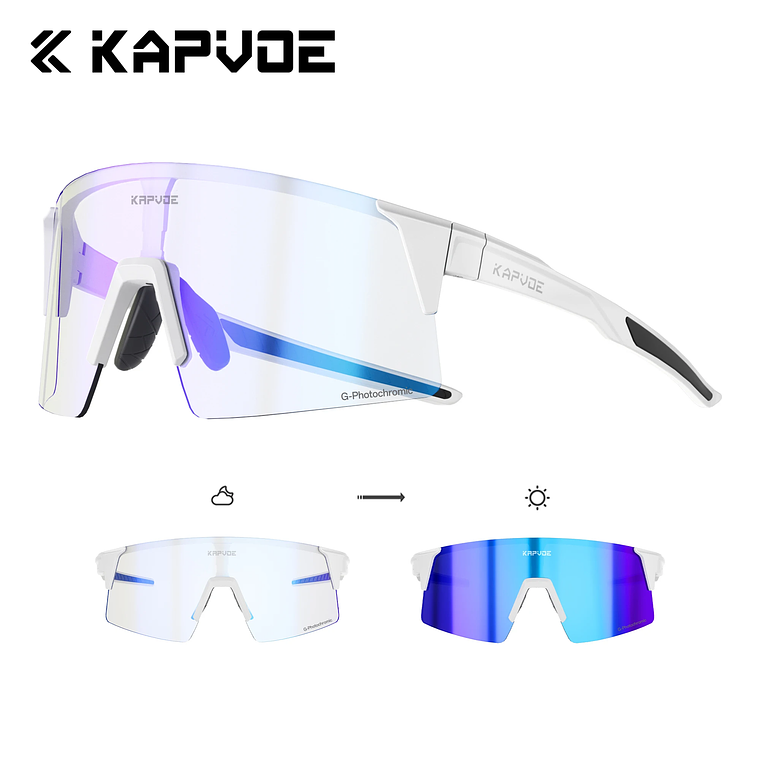Óculos de Ciclismo Fotocrómicos KAPVOE | Tecnologia HD e Proteção UV400 para Desporto 7