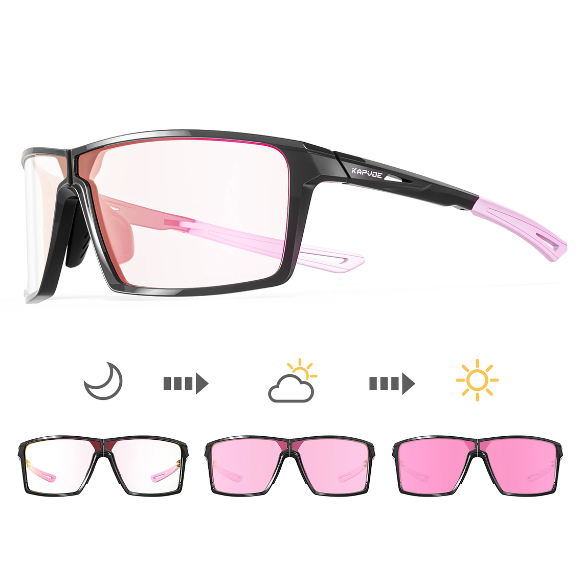 Óculos de Ciclismo Dobráveis Polarizados KAPVOE | Óculos Esportivos para MTB, Pesca e Atividades Outdoor - Unissex 11