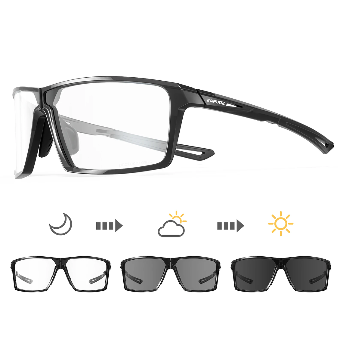 Óculos de Ciclismo Dobráveis Polarizados KAPVOE | Óculos Esportivos para MTB, Pesca e Atividades Outdoor - Unissex 12