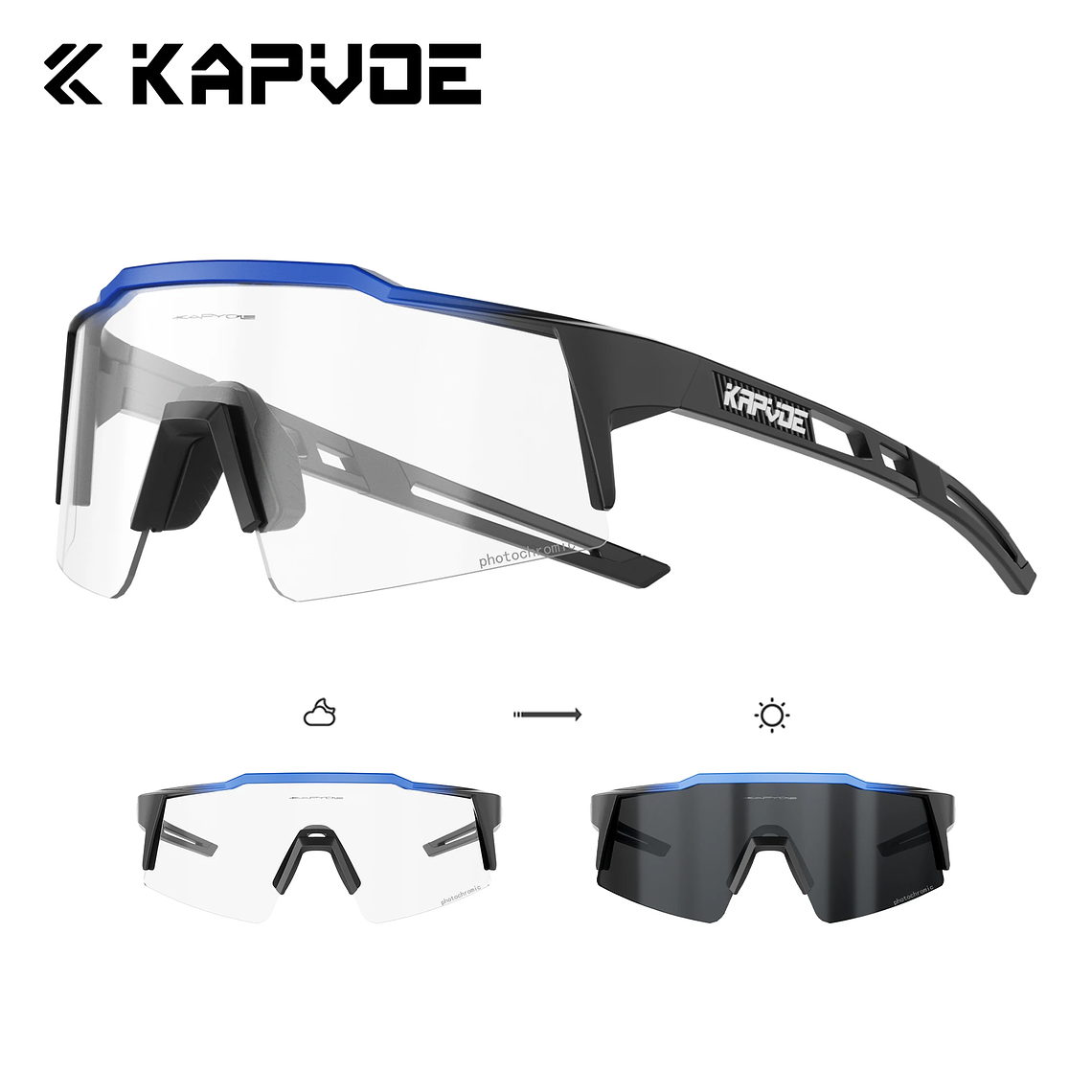 Óculos de Ciclismo Fotocromáticos KAPVOE | Lentes que Escurecem com o Sol, UV400+ | Para Mulheres, BTT e Outdoor 22