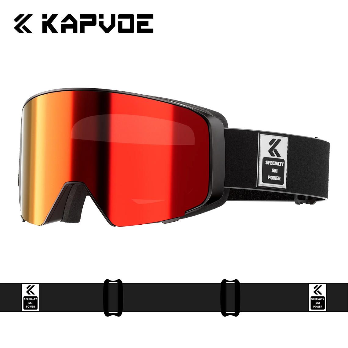 Óculos de Neve Fotocrômico Kapvoe UV400 | Máscara de Esqui e Snowboard Anti-embaçante com Lente Magnética para Homens e Mulheres 18