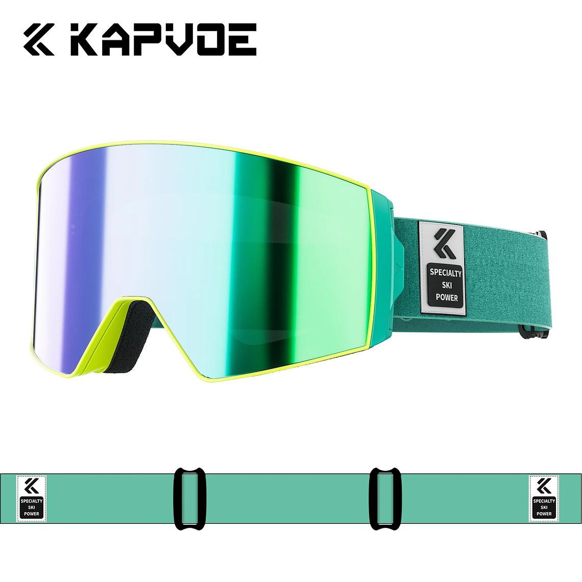 Óculos de Esqui Fotocrômico KAPVOE com Lentes Magnéticas | Máscara de Neve Anti-embaçante UV400 Unissex para Snowboard e Esportes de Inverno 16