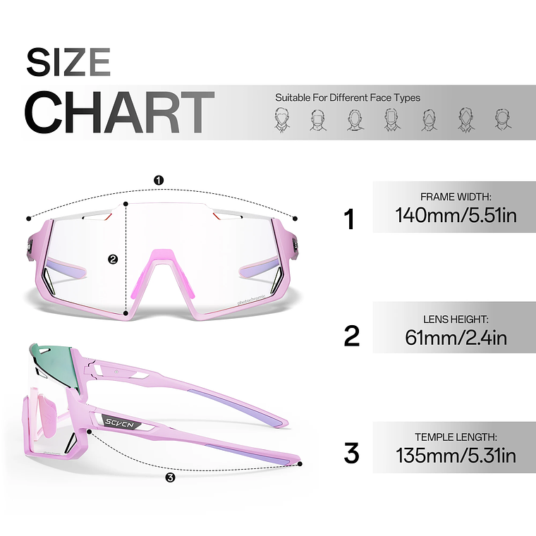 Óculos de Ciclismo Fotocromáticos 