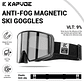 Óculos de Esqui com Lentes Magnéticas KAPVOE | Máscara de Neve Anti-embaçante UV400 para Snowboard e Esqui - Adultos e Mulheres - Thumbnail 15