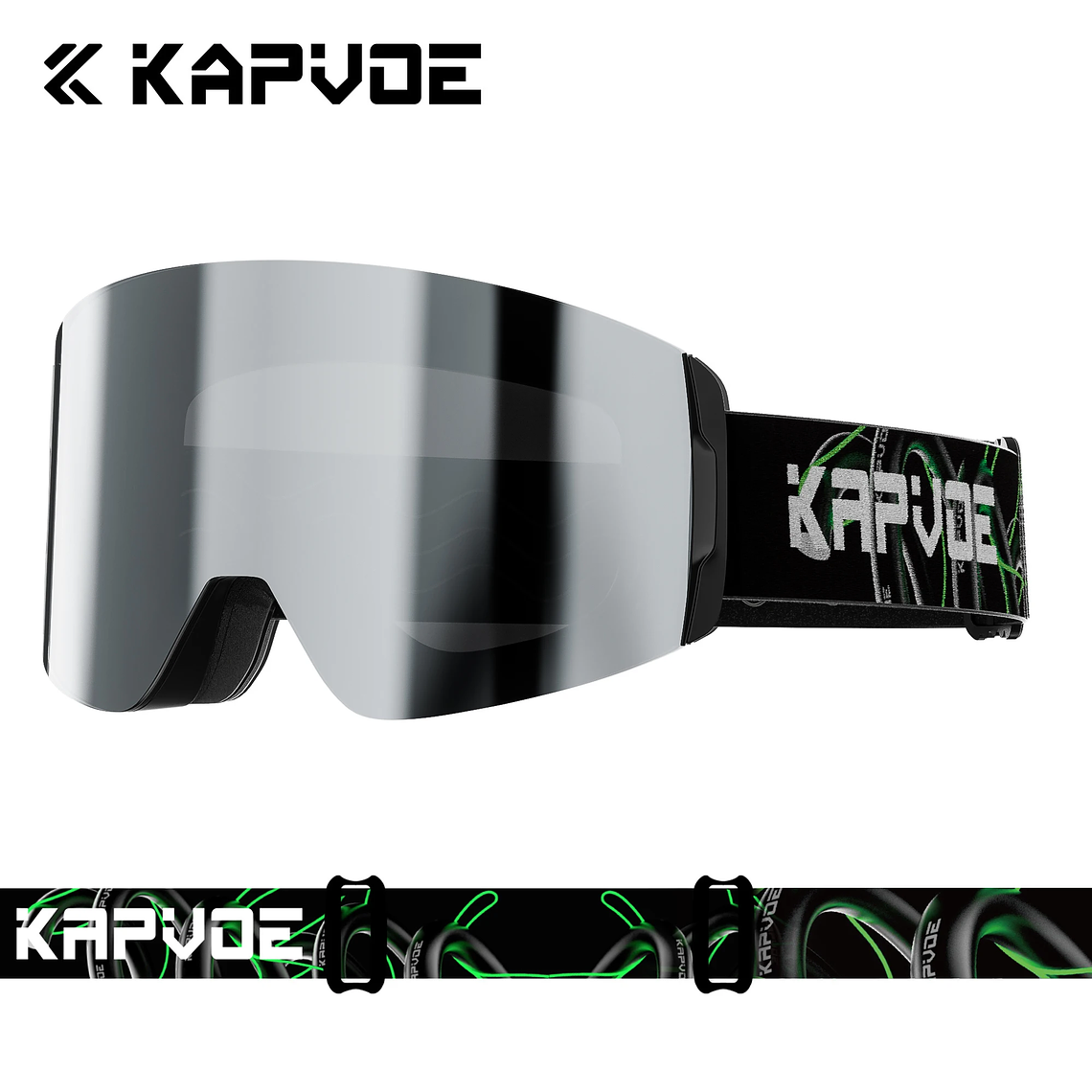Óculos de Ski Fotocrómicos KAPVOE Inverno 2024 | Magnéticos, Anti-embaciamento e Compatíveis com Óculos de Grau 23