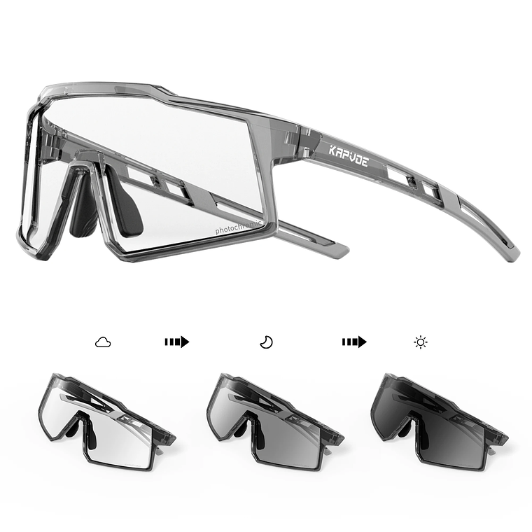 Óculos de Sol Infantis Desportivos KAPVOE - Fotocrómicos, UV400, Ajuste Seguro para Crianças 26