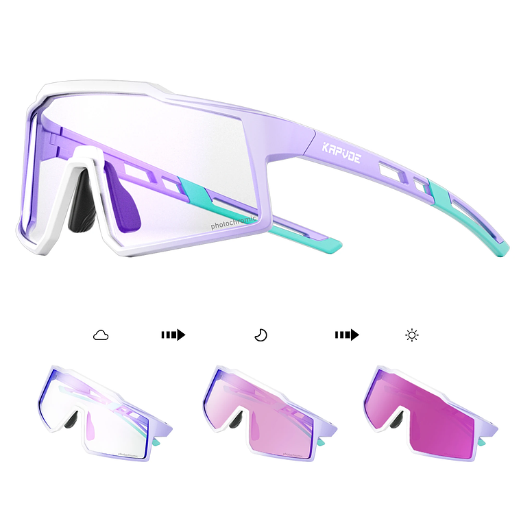 Óculos de Sol Infantis Desportivos KAPVOE - Fotocrómicos, UV400, Ajuste Seguro para Crianças 35