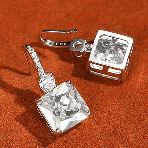 Brincos Pendentes Versáteis com Zircónia Cúbica | Amarelo e Branco Brilhante | Para Festa, Noivado ou Dia a Dia