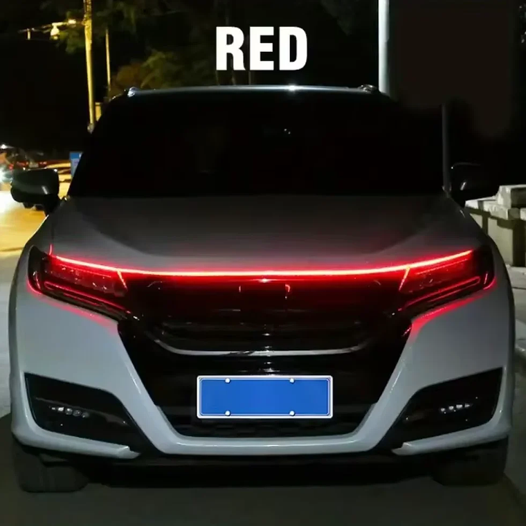 Fita LED Dinâmica Meteorito para Capô e Chassis | Luz Decorativa com Efeito Seqüencial para Automóvel 8