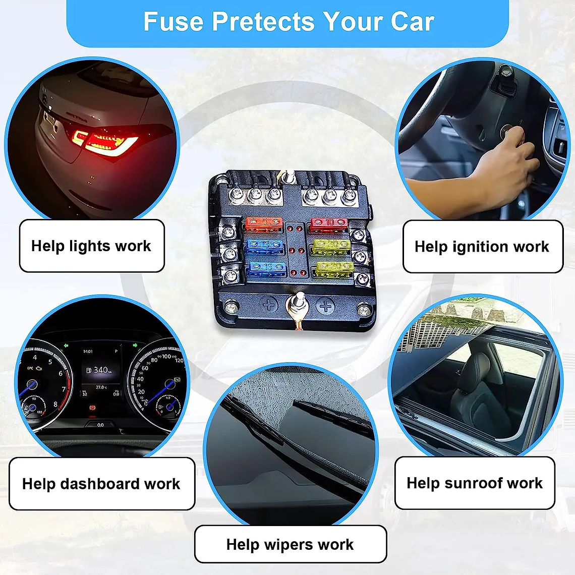 Kit 180 Peças de Fusíveis para Carro | 60 Mini + 60 Padrão + 60 Micro + Removedor - Para Carros, Motos e Barcos 5