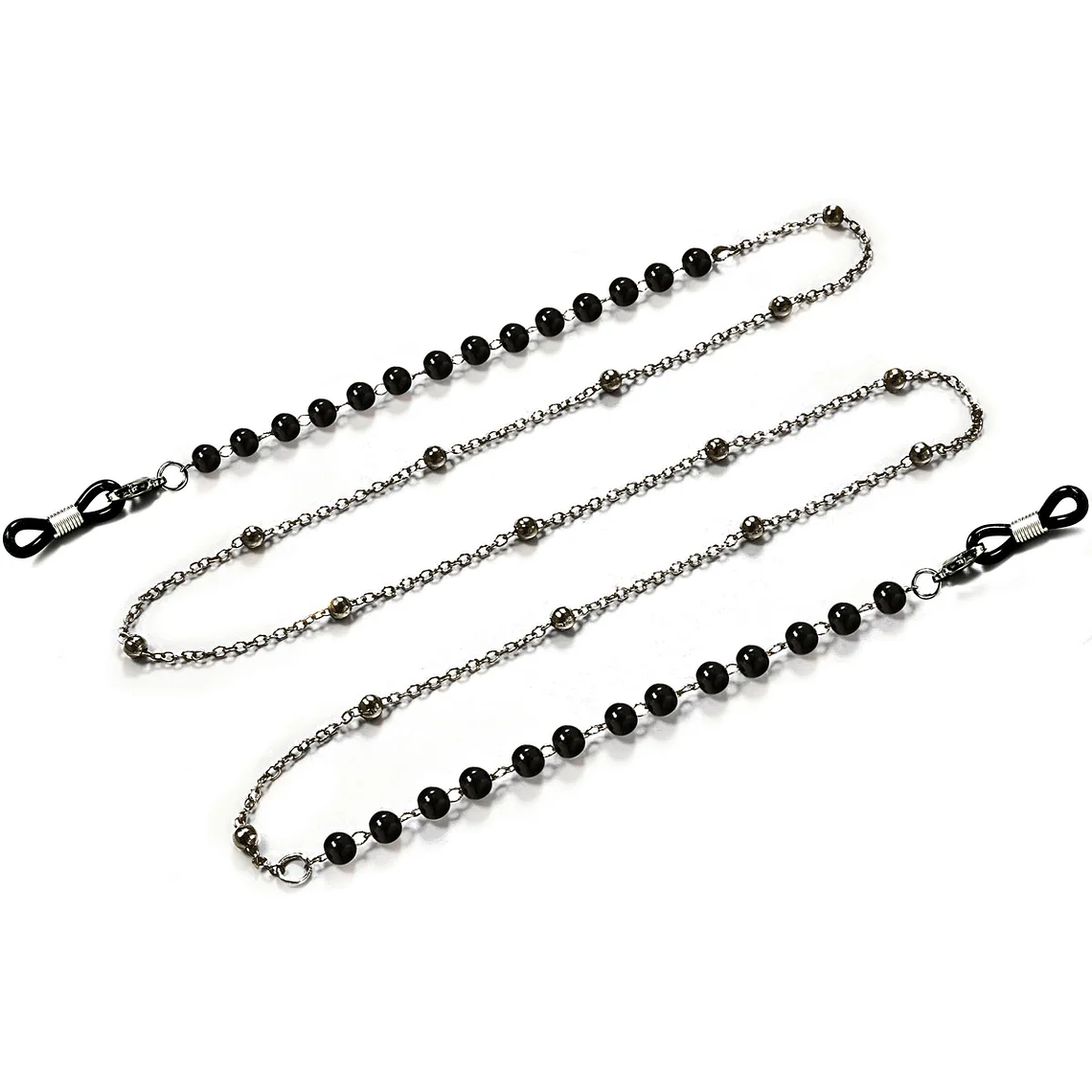 Cordão para Óculos com Contas de Pérola e Coração | Suporte para Óculos Elegante, Colar Retrátil Feminino com Detalhes em Miçangas 6