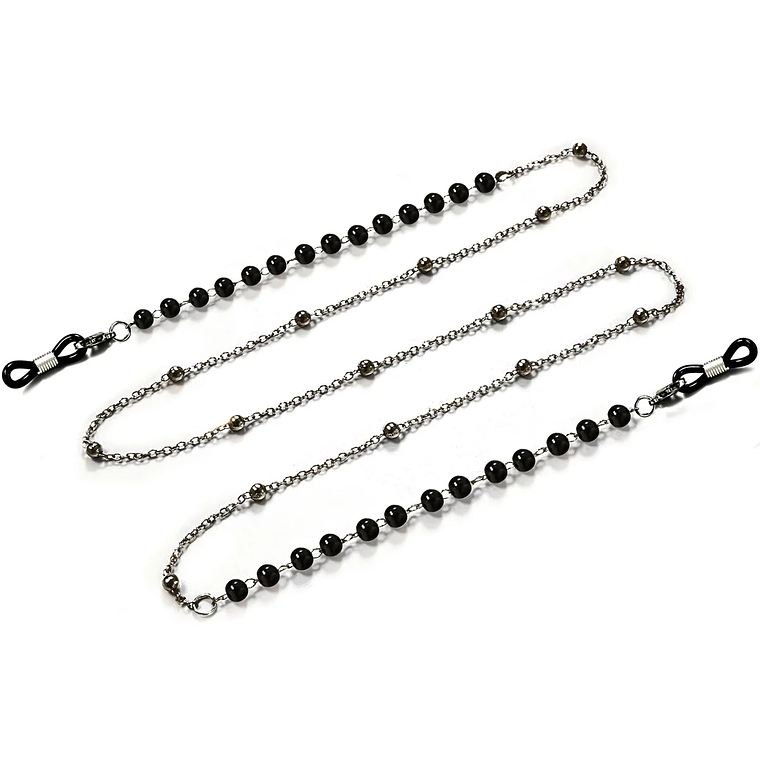 Cordão para Óculos com Contas de Pérola e Coração | Suporte para Óculos Elegante, Colar Retrátil Feminino com Detalhes em Miçangas 6