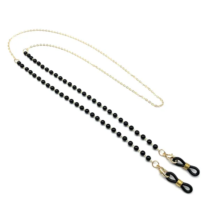 Cordão para Óculos com Contas de Pérola e Coração | Suporte para Óculos Elegante, Colar Retrátil Feminino com Detalhes em Miçangas 9