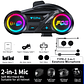 Intercom Bluetooth Duplo Y13 Pro para Capacete | 500M e Efeitos de Luz RGB - Thumbnail 8