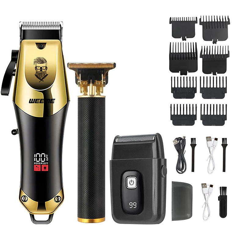 Vintage T9 Men's Electric Hair Clipper | Rechargeable with Nose Hair Trimmer 10