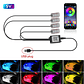 Kit Iluminação LED Interior Carro RGB | Controlo por App e Música para Ambiente e Pé - Thumbnail 7
