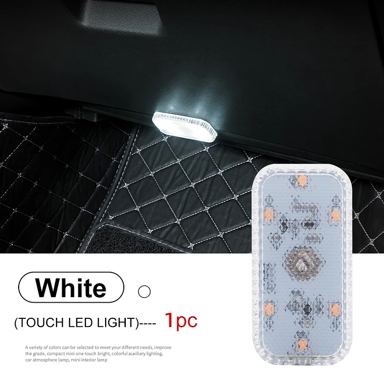 Luz LED Toque Mini Sem Fios para Interior Carro | Iluminação de Teto, Portas e Porta-Malas 9