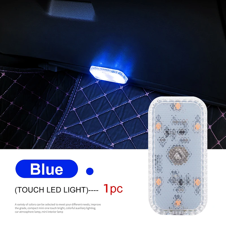 Luz LED Toque Mini Sem Fios para Interior Carro | Iluminação de Teto, Portas e Porta-Malas 10