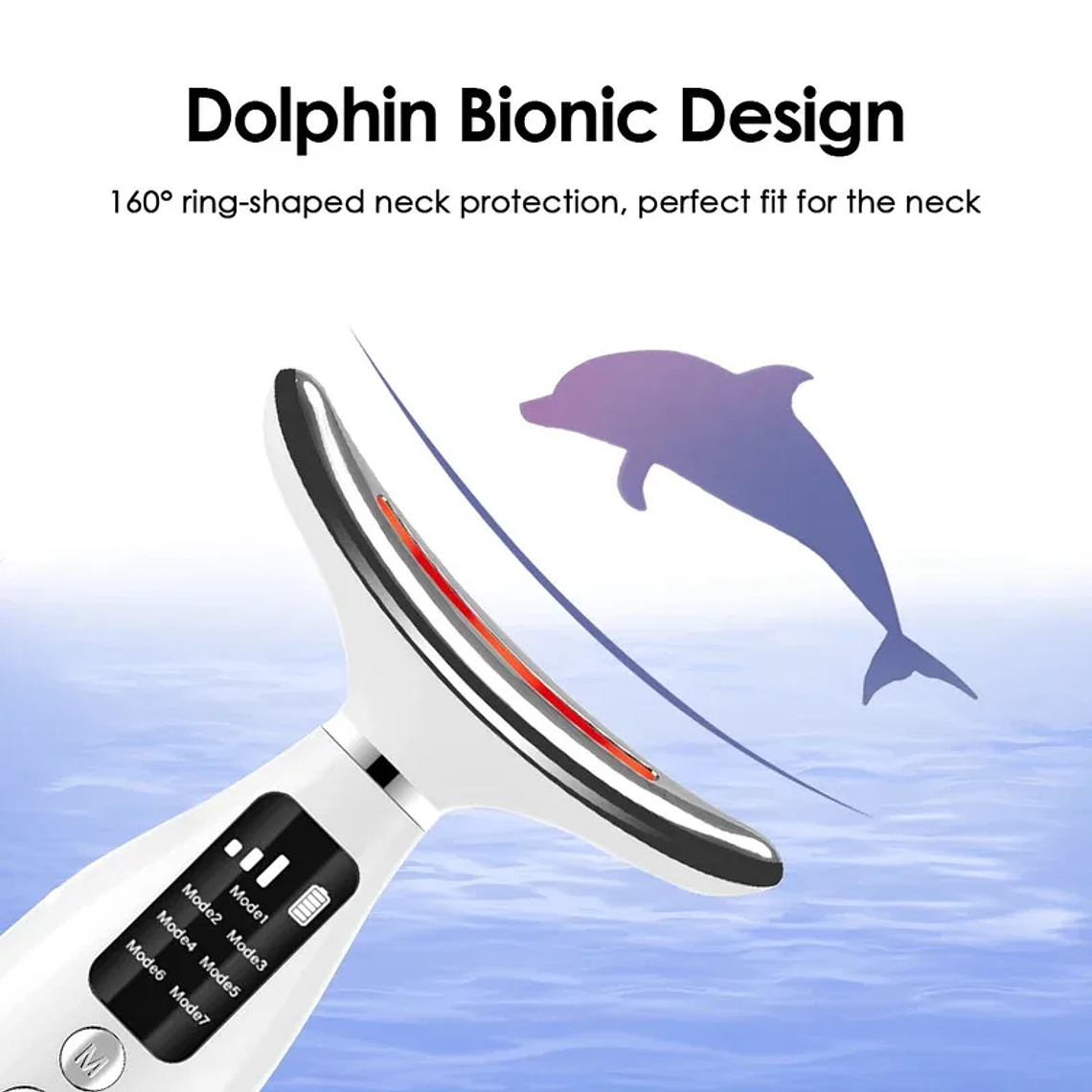 Dispositivo de Beleza LED Facial e Cervical 7 Cores | Massagem Vibração e 7 Modos 3