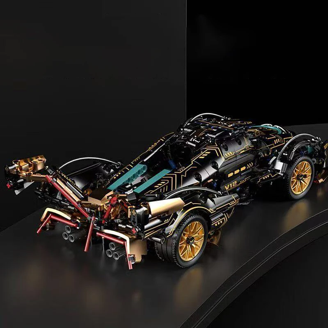 Conjunto de Construção 1690 Peças Carro de Corrida Verde | Blocos ABS para Montagem Manual 2