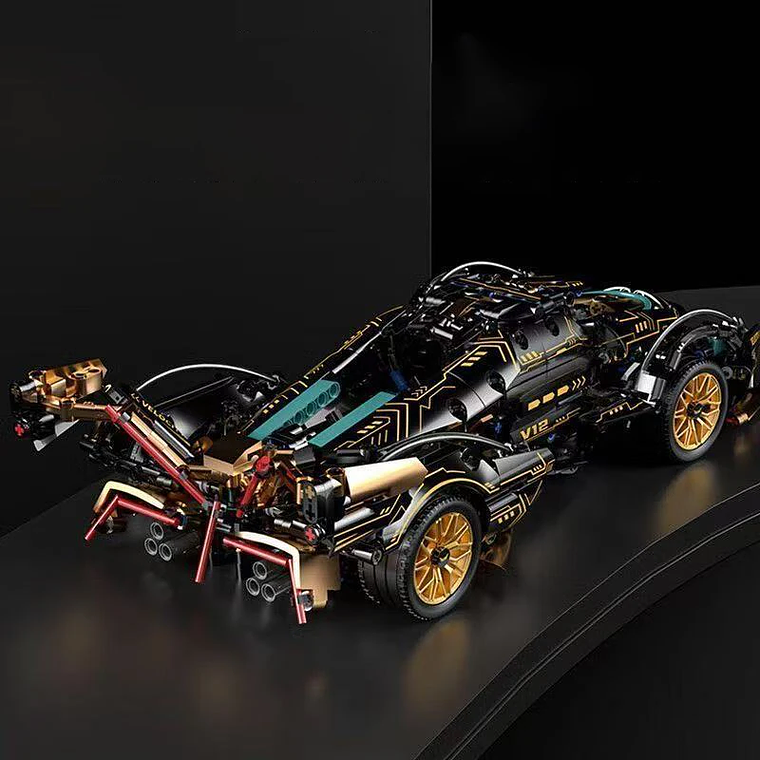 Conjunto de Construção 1690 Peças Carro de Corrida Verde | Blocos ABS para Montagem Manual 2