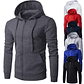 Men's Autumn Hoodie | Zip-up Jacket, Long Sleeves, and Slim Fit - thumbnail 1