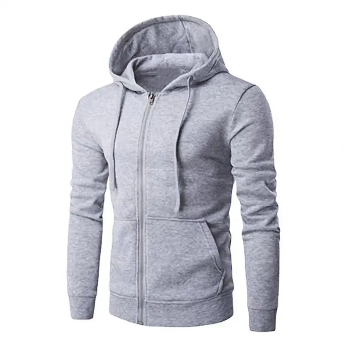 Men's Autumn Hoodie | Zip-up Jacket, Long Sleeves, and Slim Fit 2