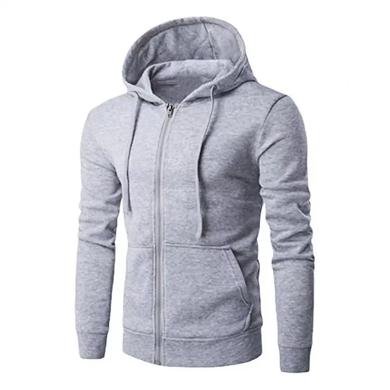 Men's Autumn Hoodie | Zip-up Jacket, Long Sleeves, and Slim Fit 2