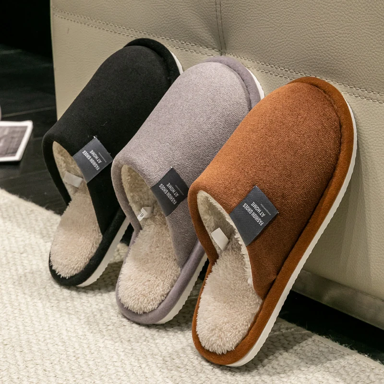 Chinelos de Inverno Quentes para Homem | Pantufas Macias Antiderrapantes para Casa 1