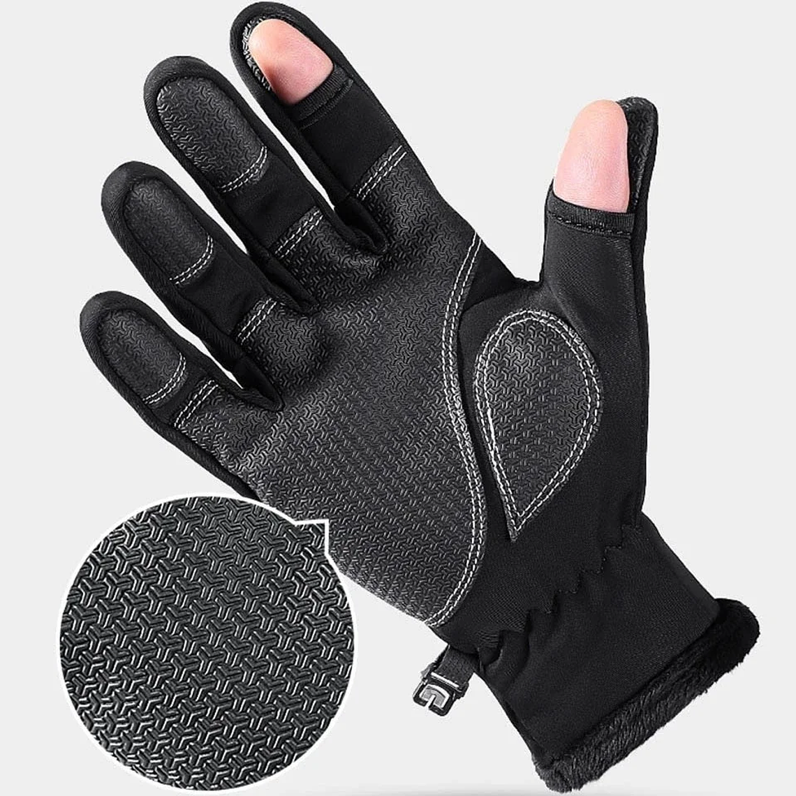 Waterproof Winter Fishing Gloves, 2 Fingers 3