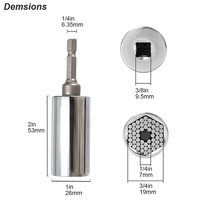 Universal Socket Pro: O Adaptador Mágico que se Ajusta a Todas as Porcas e Parafusos 3