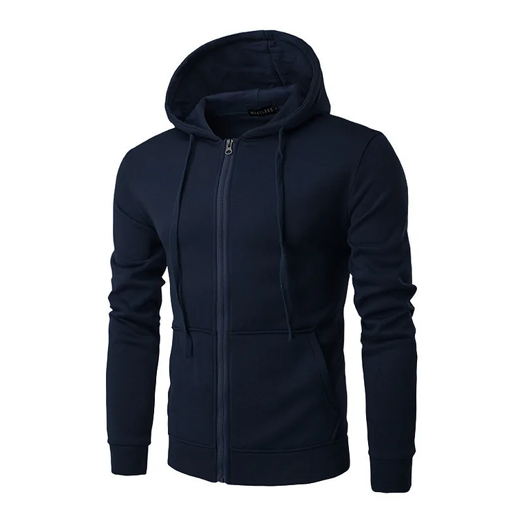 Men's Autumn Hoodie | Zip-up Jacket, Long Sleeves, and Slim Fit 6