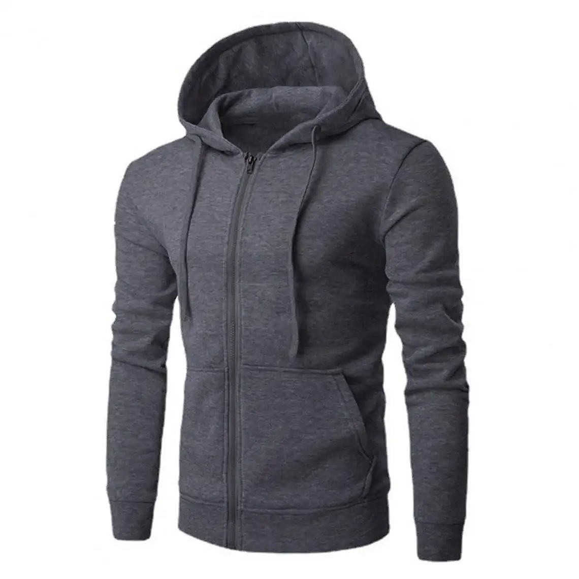 Men's Autumn Hoodie | Zip-up Jacket, Long Sleeves, and Slim Fit 7