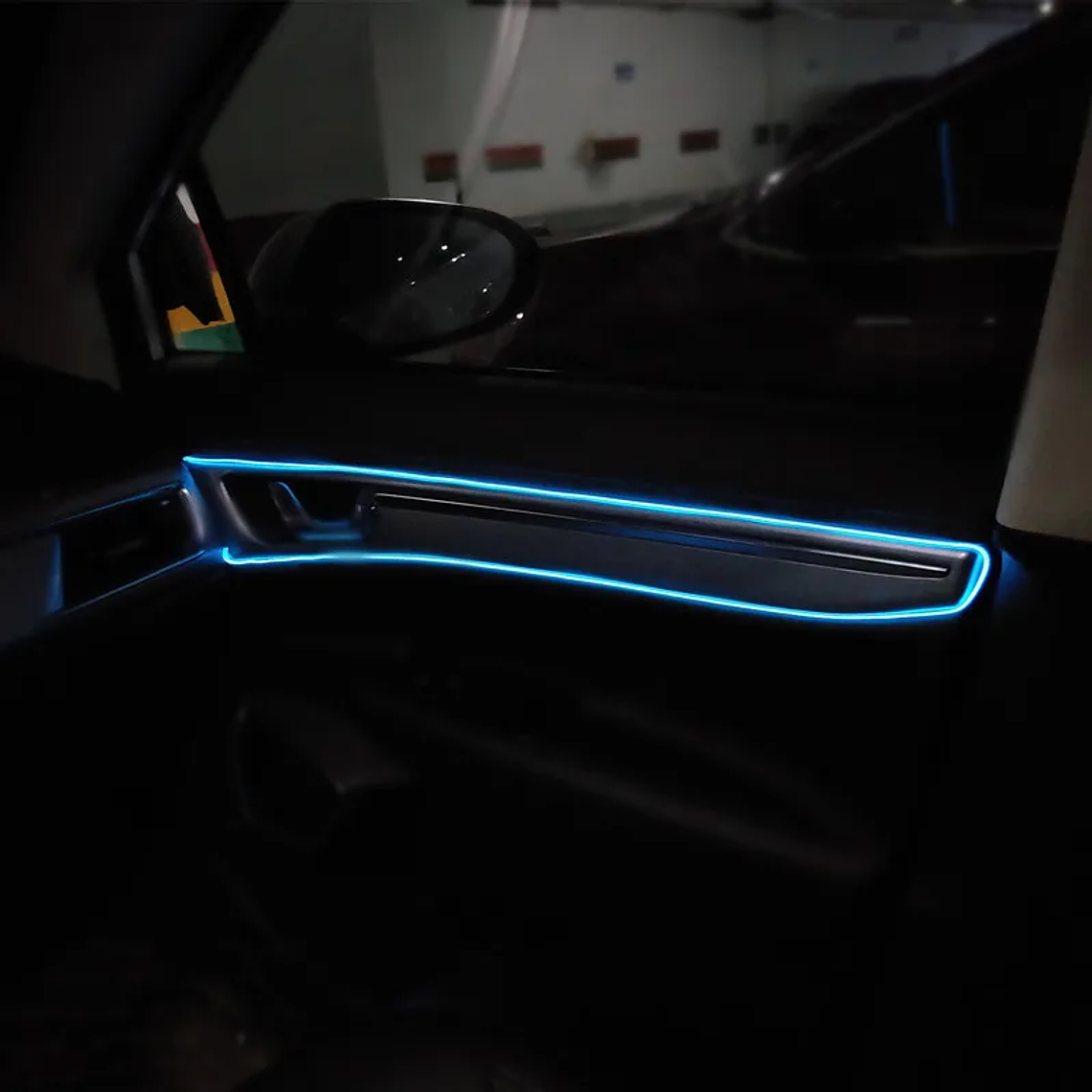 Fita LED Neon para Interior Carro 1M/3M/5M | Iluminação Decorativa USB, Ambiente e Festa 2