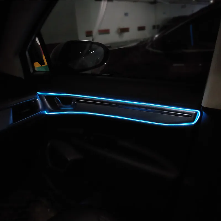 Fita LED Neon para Interior Carro 1M/3M/5M | Iluminação Decorativa USB, Ambiente e Festa 2