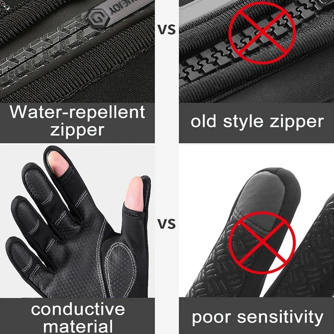 Waterproof Winter Fishing Gloves, 2 Fingers 4