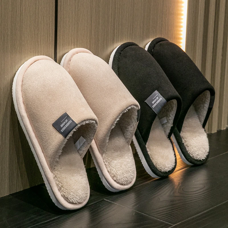 Chinelos de Inverno Quentes para Homem | Pantufas Macias Antiderrapantes para Casa 4